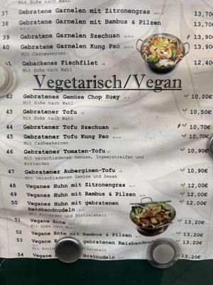 menu  at Lang Sen Restaurant in Luebeck