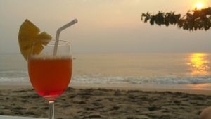 Cocktail outside the restaurant  at Pen's Restaurant in Koh Chang