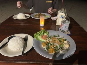 garlic and pepper tofuu sorry  at Pen's Restaurant in Koh Chang
