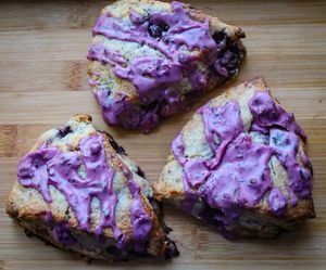 Blueberry scones~ vegan and gluten free at Cosmic Bakery in Miami Lakes