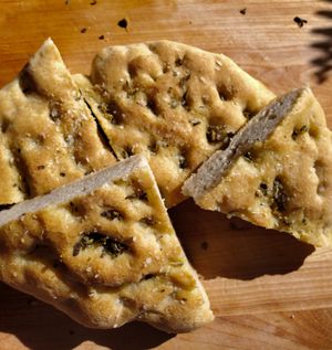 Focaccia ~ vegan and gluten free at Cosmic Bakery in Miami Lakes