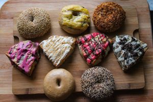Bagels and scones ~ vegan and gluten free at Cosmic Bakery in Miami Lakes