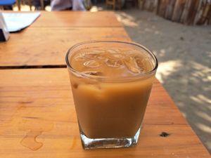 Cold brew with almond milk at Alma Mia Deli in Puerto Escondido