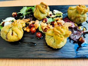 Filled with spinach at La Cuina del Cel in Mataro