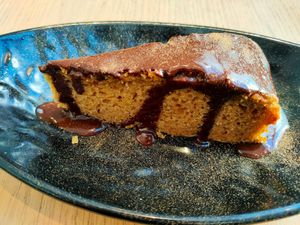 Banana cake at La Cuina del Cel in Mataro