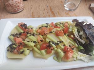 Potato salad at La Cuina del Cel in Mataro