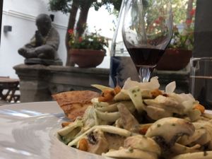 mushrooms ceviche at La Cuina del Cel in Mataro