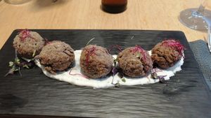 Croquetes (o pilot Illes) de bolets at La Cuina del Cel in Mataro