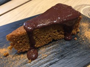 Vegan carrot cake! (Pastís de pastanaga) at La Cuina del Cel in Mataro