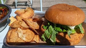 The Void - crispy seitan chick sandwich at The Green Beautiful  in Manchester