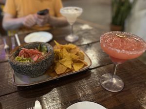 Guacamole and watermelon margarita  at Xolo Taco in San Juan