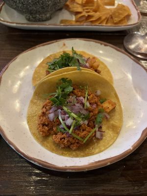 Vegan pastor tacos  at Xolo Taco in San Juan