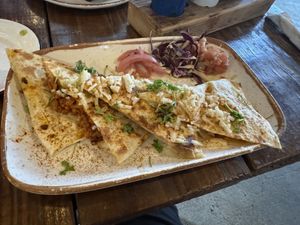 VEGAN PASTOR QUESADILLA  at Xolo Taco in San Juan
