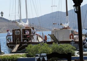 The views   at Stamatis Restaurant & Grill in Patmos