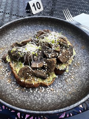 Mushrooms and avo on toast  at ASLAN Coffee Roasters - The Rocks in The Rocks