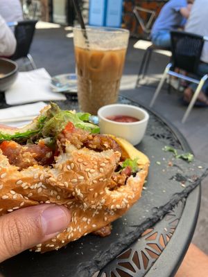 Tempeh burger  at ASLAN Coffee Roasters - The Rocks in The Rocks