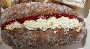 Cream bun  at Holmesys Bakehouse in Duncraig