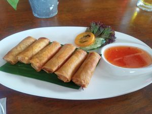 Spring rolls at BuBu Villa in Perhentian Islands