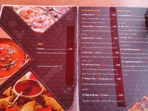 Menu at Saravanaa Bhavan in Hamburg