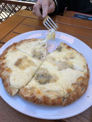 Four cheese pita pizza  at Snow Restaurant in Sinaia