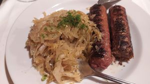 Salsicce con verza at Snow Restaurant in Sinaia