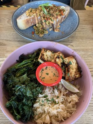 Both vegan lunches  at Feel Good Club in Manchester