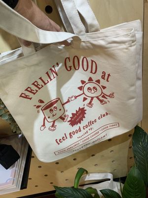 Great tote bags for sale  at Feel Good Club in Manchester