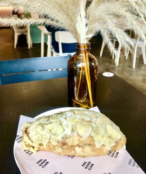 Almond croissant   at Feel Good Club in Manchester