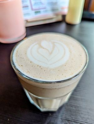 Chai latte at Feel Good Club in Manchester