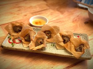 Dreamy Won Tons with Tartar Sauce at Rau Ơi Vegetarian Chay in Ho Chi Minh City