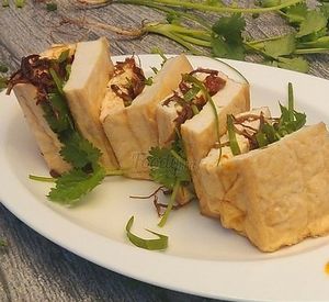 Tofu Sandwich comes in 4 flavours at Rau Ơi Vegetarian Chay in Ho Chi Minh City