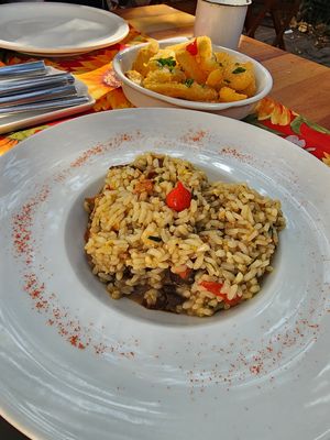 Risotto com macaxeira at Borogodó Nordestino in Cabo Frio
