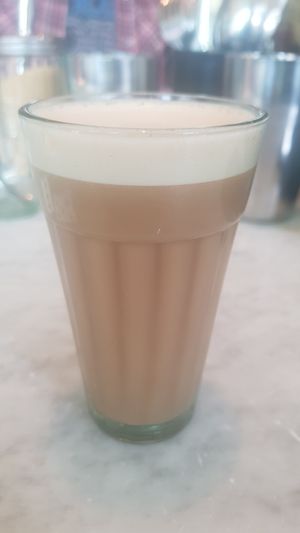 Oat milk chai at Dishoom in Birmingham