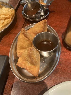 Samosas  at Dishoom in Birmingham
