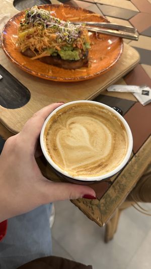 Dirty chai with soy milk  #Veganuary at Madness Specialty Coffee in Alicante