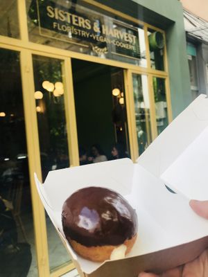 Vegan doughnut   at Sisters & Harvest in Istanbul