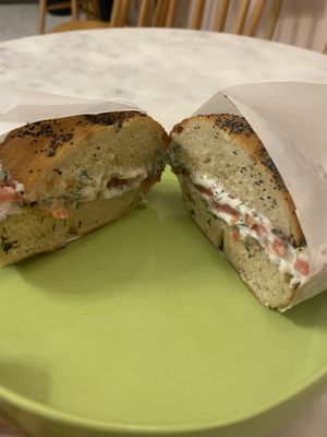 Bagel sandwich   at Sisters & Harvest in Istanbul