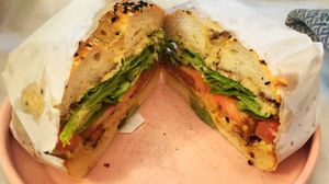 Bagel sandwich at Sisters & Harvest in Istanbul