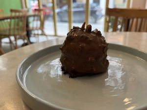 Chocolate and pistachio pastry   at Sisters & Harvest in Istanbul