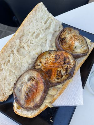 Entrepà d’hummus i albergina torrada  at La Murta Vins i Tapes in Valencia