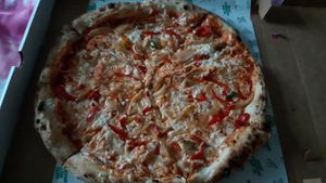 Salt and pepper vegan pizza 🍕 at Future Yard CIC in Birkenhead