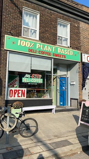 Storefront. Look for this when passing by. at Aunty Em's Deli & Coffee in Toronto
