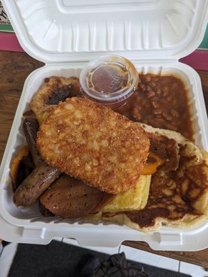 Sugar shack special at Aunty Em's Deli & Coffee in Toronto