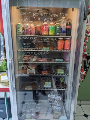 Fridge at Aunty Em's Deli & Coffee in Toronto