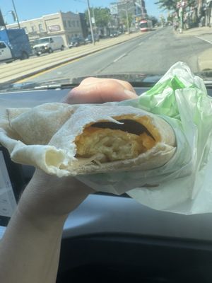 Breakfast burrito  at Aunty Em's Deli & Coffee in Toronto