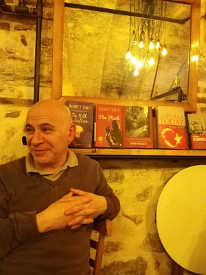 Mr Orhan the ever smiling  host! Speaks German, English, Turkish and Kurdish at Arch Bistro in Istanbul