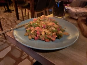 Vegan casserole dish at Arch Bistro in Istanbul