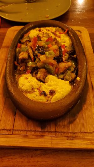 Vegetable with humous at Arch Bistro in Istanbul