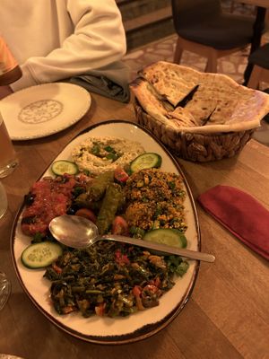 Mixed variety meze plate  at Arch Bistro in Istanbul