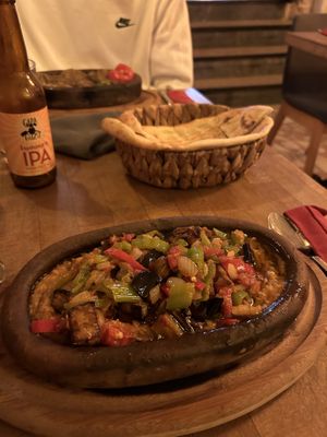 Eggplant & vegetable casserole (beware of this one if you’re not a fan of oily food!)  at Arch Bistro in Istanbul